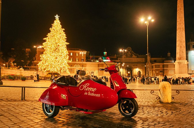 2h Xmas Lights Panoramic Vespa Sidecar Tour - Through Trastevere and the Jewish Ghetto