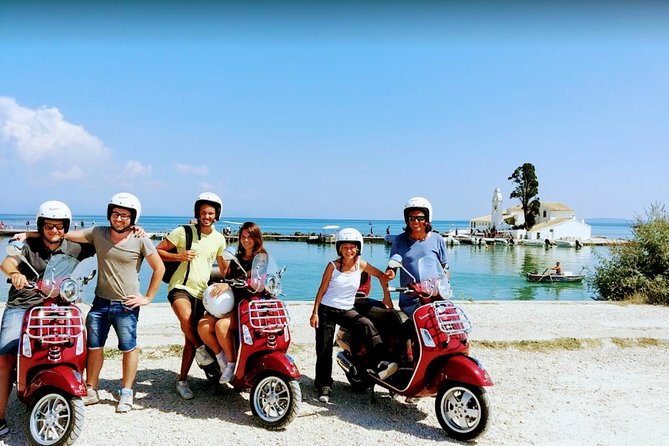 Above & Beyond Palaiokastritsa Corfu Vespa Scooter Tour - Lakones gives you the classic Paleokastritsa view