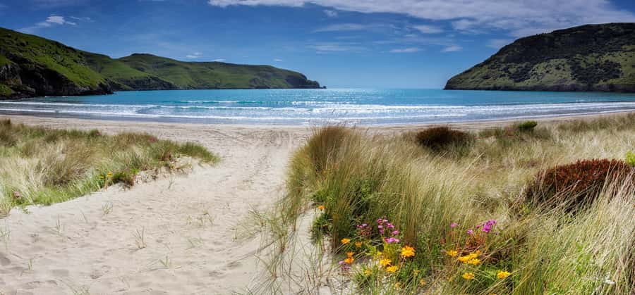 Akaroa: Lonely Beach Trail by E-Scooter. selfguided day out - Three beaches and plenty of time to stop