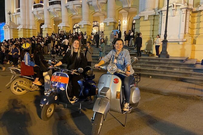 Amazing Vespa Night Tour For Food Lover - Hanoi Opera House and the Evening City Center