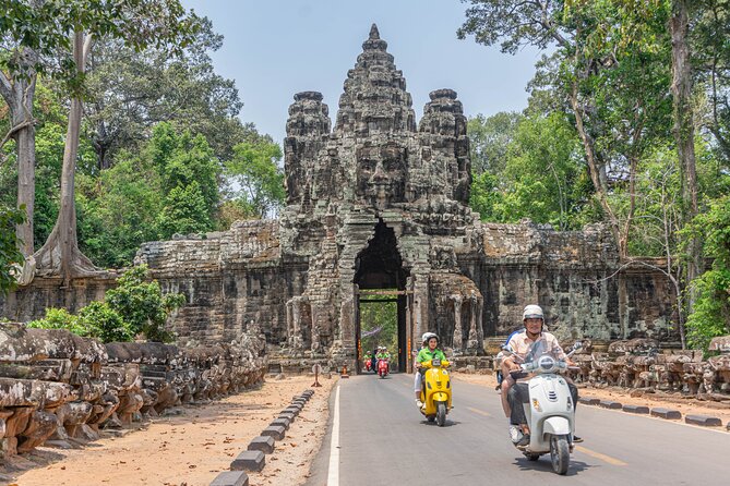 Angkor Adventure Vespa Tour / Tuk Tuk or Car - Ta Prohm and the trees over the ruins