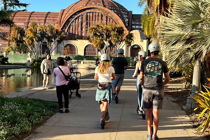 Balboa Park Electric Scooter Tour with Pictures - The arts district and international cottages