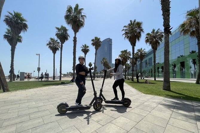 Barcelona Guided 2 hour E-Scooter Tour - Olympic Port shows Barcelona after the 1992 Games