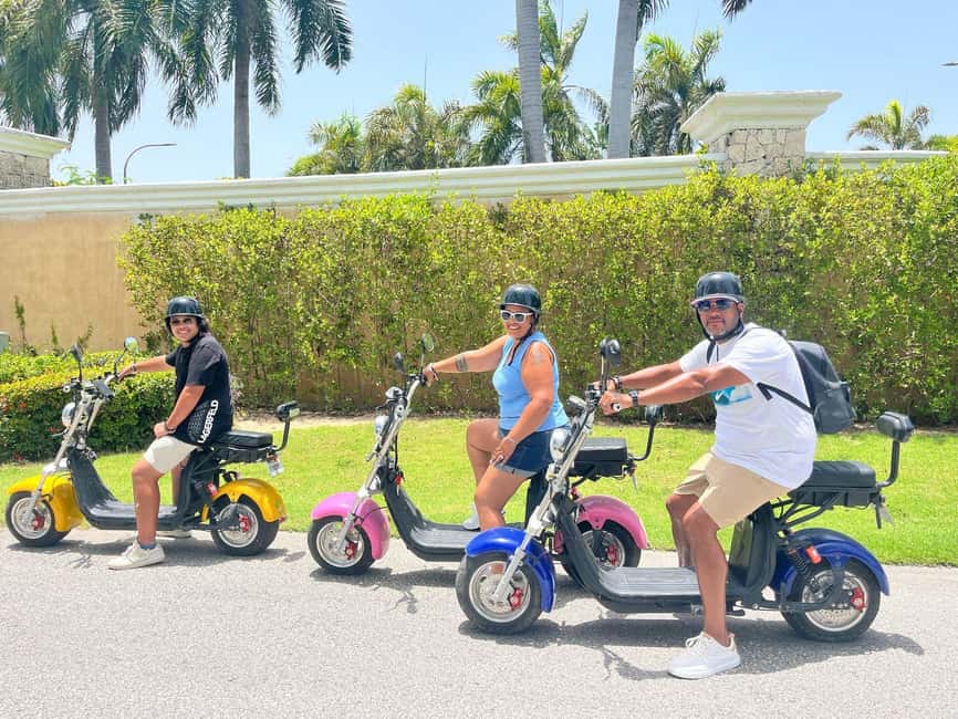 Bavaro Punta Cana: City Tour with Harley models E-Scooters - Pickup, practice, and the first ride