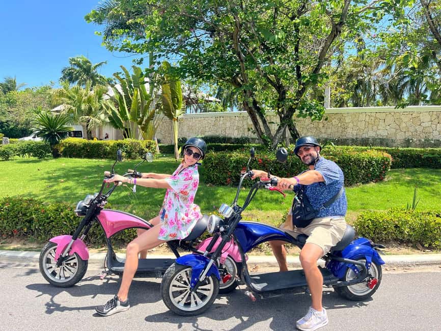 Bavaro Punta Cana: City Tour with Harley models E-Scooters - Bavaro Beach begins the sightseeing