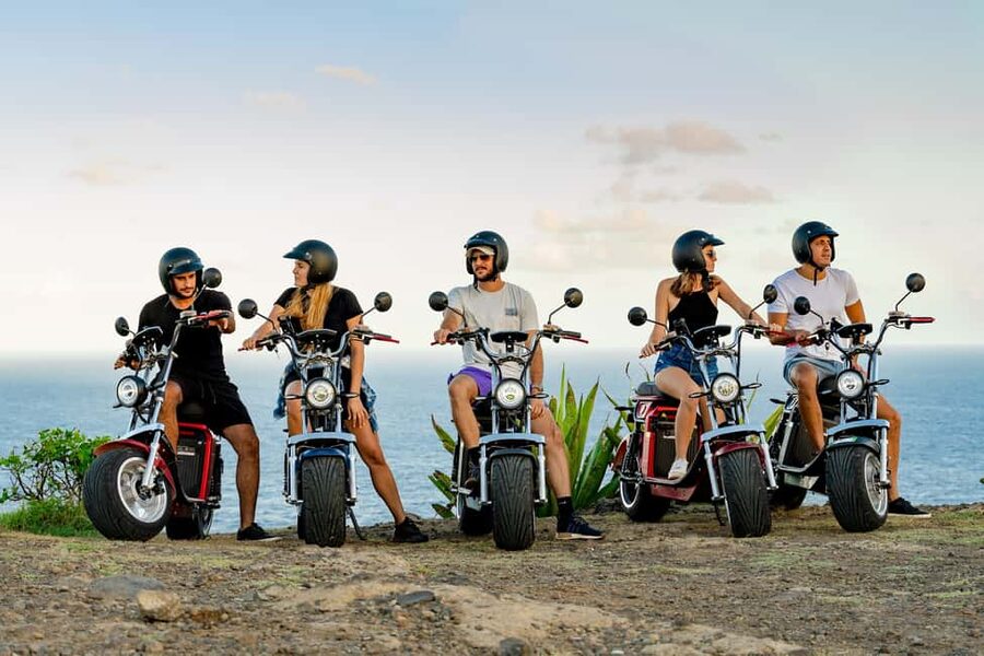 Beaches and Backroads Electric Big-Wheel Scooter Tour - Learning the iRide scooter before the road