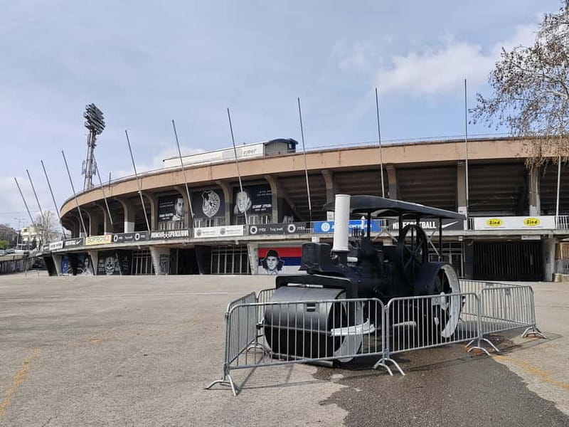 Belgrade Hooligans E Scooter tour - Reaching the Partizan and Red Star stadium areas