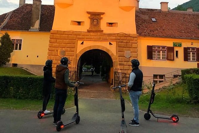 Brasov Old Town Guided Tour With Electric Scooters - Draper Bastion and the route below Tâmpa