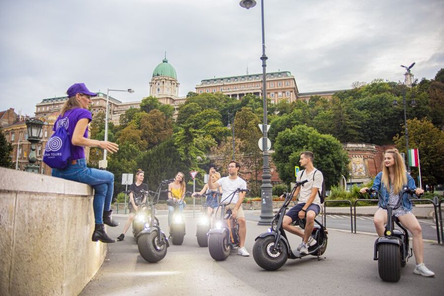 Budapest: E-Scooter Top Sights Tour with Fisherman's Bastion - Riding toward Buda Castle