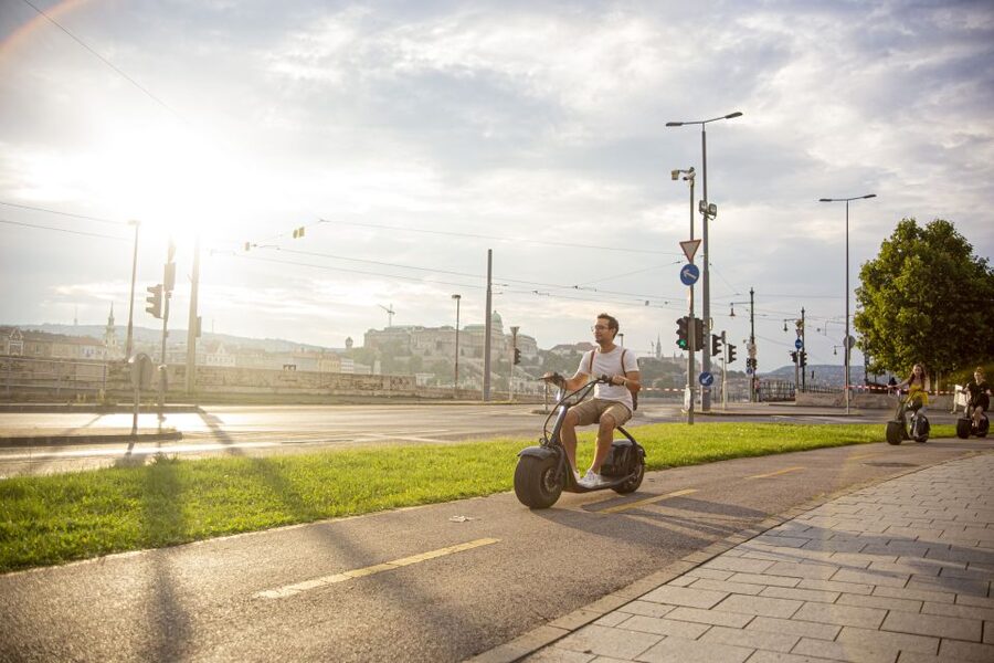 Budapest: Rent a Wide-Wheel E-Scooter - Parliament and the Danube waterfront