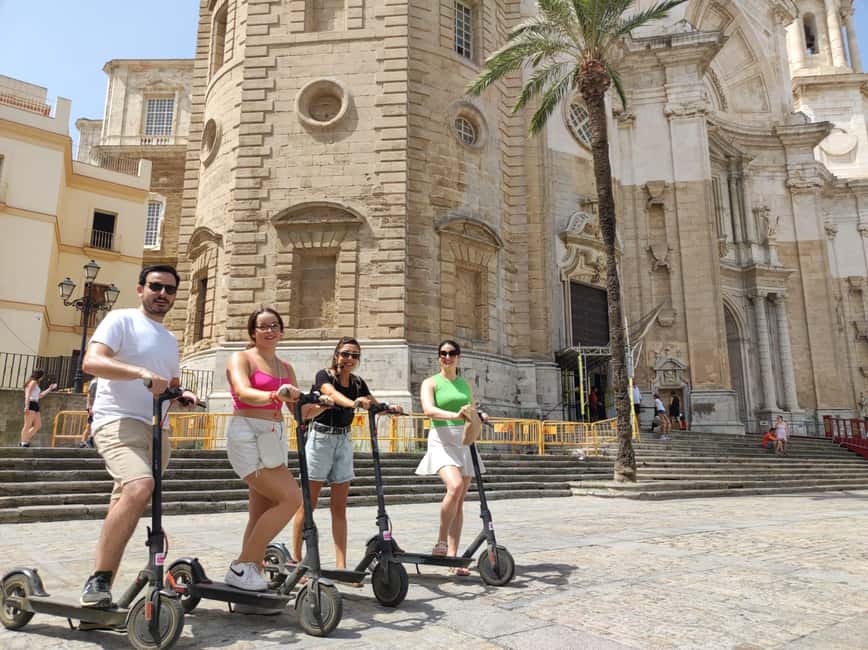 Cadiz: 1.45H Guided Segway/eScooters/EBikes for Big Groups - What the 87-minute schedule feels like