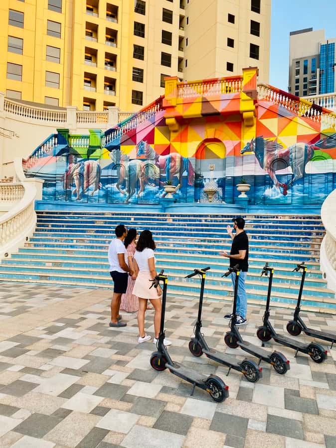 Dubai: E-Scooter Guided Tour of Marina, JBR & Bluewaters - Starting at Dorrabay and reaching Dubai Marina
