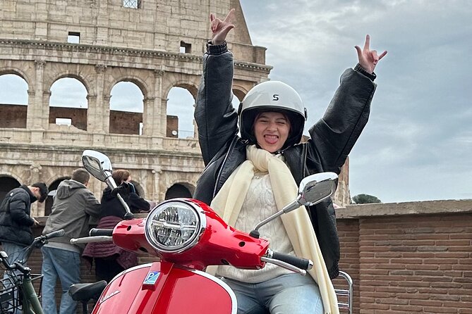 Explore Rome By Vespa - The final view at Piazzale Giuseppe Garibaldi