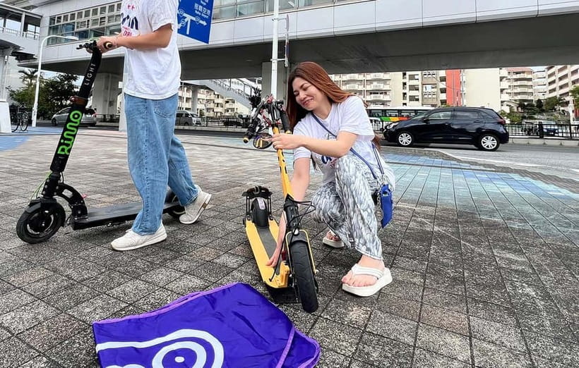Free delivery to hotel : E-Scooter rent/No license required - Is $47 good value for Okinawa?