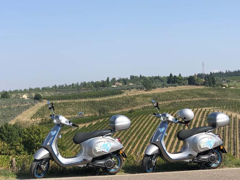 From Florence: Chianti Self-Guided Vespa Tour with Lunch - Leaving Florence on an electric Vespa