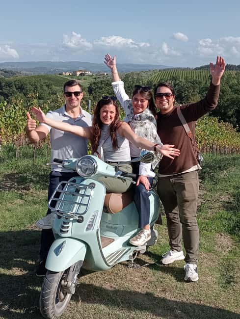 From Florence: Small Group Vespa Tour Tuscany Winery & Lunch - San Gimignano, towers and a famous gelato stop