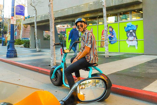 GPS-Guided Scooter Tour of Fremont Street and Downtown Las Vegas - Starting with the Welcome to Fabulous Las Vegas Sign