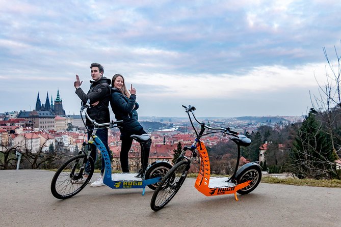 Grand City Tour of Prague on Cruiser e-Bikes or e-Scooters - A fast way to get your Prague bearings