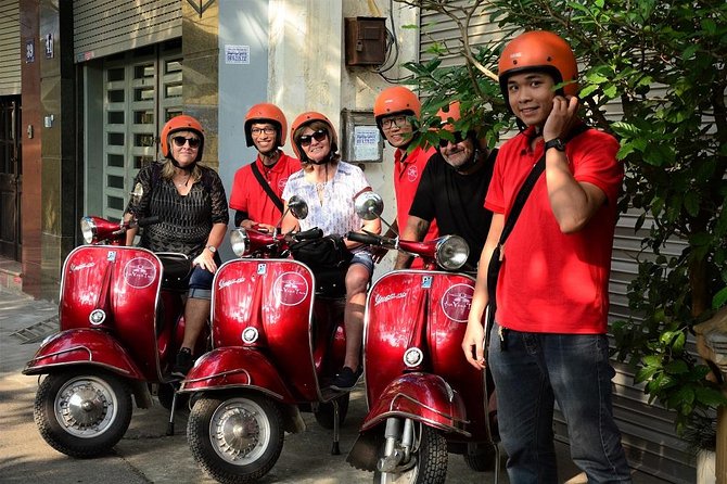 Hanoi Back Streets Vespa Tours: Hanoi Insider Vintage Vespa Tour - Reunification Railway Street and homes beside the tracks
