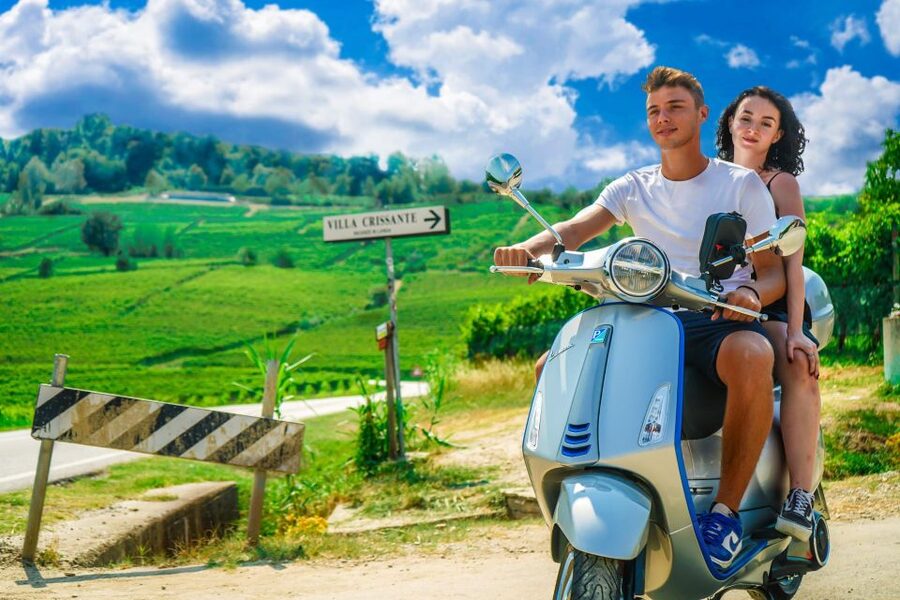 LANGHE : Vespa Tour to the Wine Region of Barolo - Monforte d’Alba and the final village stop