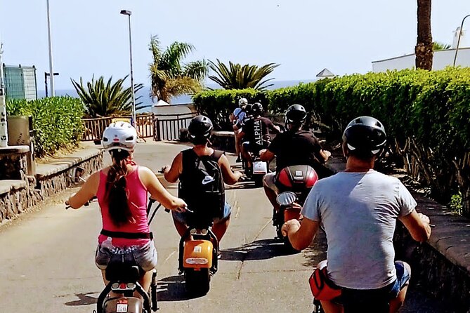 Maspalomas - Meloneras : e-Scooter 2 seat Sunset Guided Tour - The Maspalomas dunes from the road