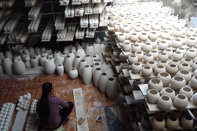 Mix Bat Trang Ceramic Village And Real Hanoi Scooter Tour - The farm road to Bat Trang