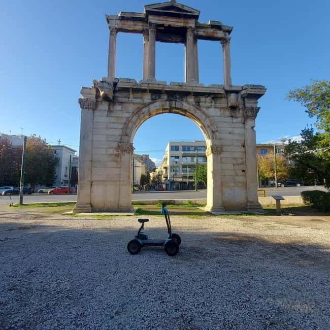 Modern Athens Electric ATV Scooter Tour - The Presidential Mansion shows Athens at work