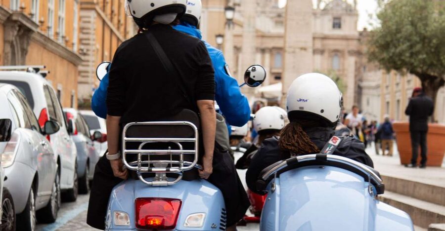 Morning Vespa Sidecar Tour with Cappuccino - Rome from a Vespa sidecar, not a tour bus