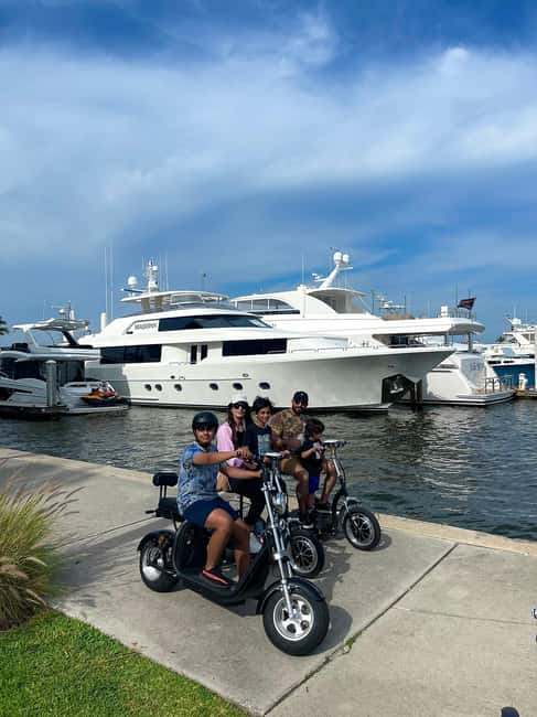 Naples Florida: Downtown Electric Moped Tour - Fun For All - Naples Pier and the Gulf beach break