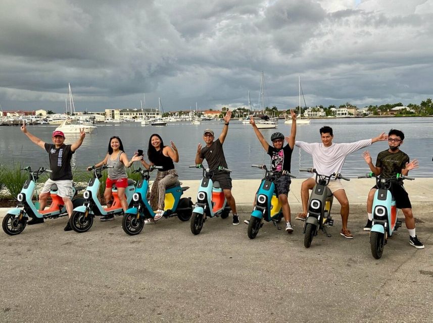 Naples, Florida - Segway Electric Moped Tour - Family Fun - The Naples Pier break and Gulf beach views
