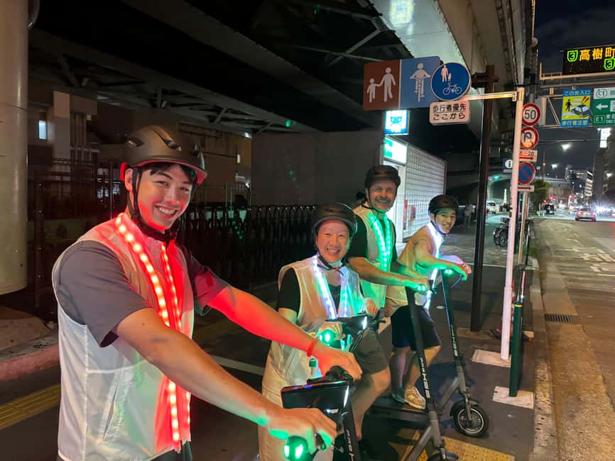 Night E-Scooter Ride to Tokyo Tower - No License Needed - The five-minute stop at Zojo-ji Temple