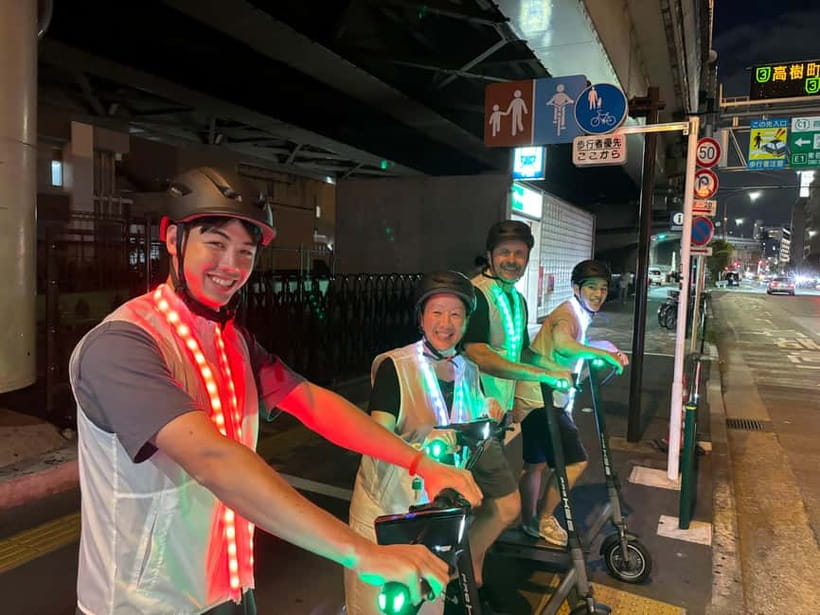 Night E-Scooter Ride to Tokyo Tower - No License Needed - Who will enjoy this most