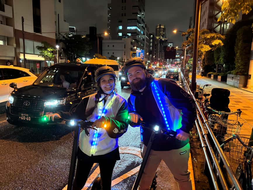 Night E-Scooter Ride to Tokyo Tower - No License Needed - Photo value and the Tokyo night mood