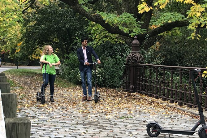 NYC Electric Scooter Rental - Learning the scooter before Central Park