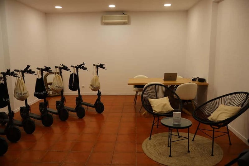 Portimão: E-Scooter Rental with Custom Routes - Collecting the scooter inside the gallery