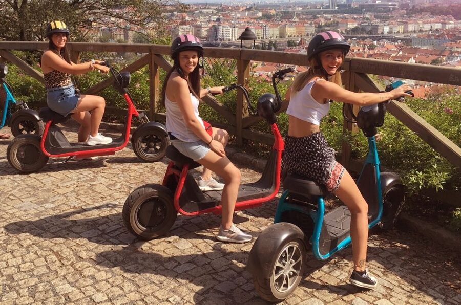 Prague: E-Bike/E-Scooter Viewpoint Tour - Petřín Hill and the City of a Hundred Spires