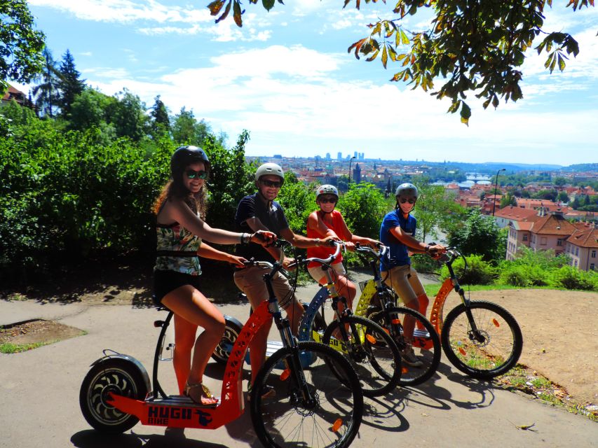 Prague: E-Bike/E-Scooter Viewpoint Tour - A short pause near Prague Castle