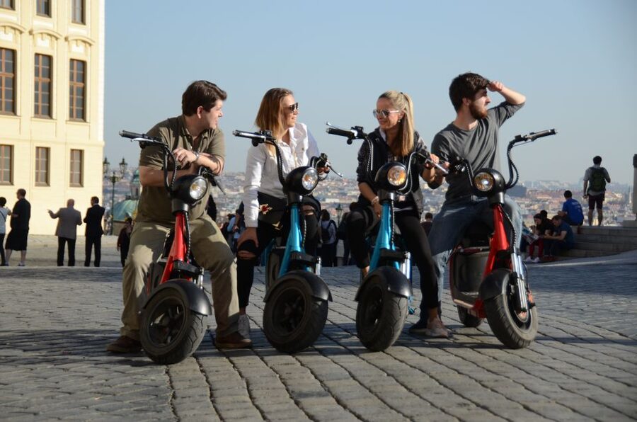Prague: E-Bike/E-Scooter Viewpoint Tour - The Jewish Quarter and the Vltava riverbank