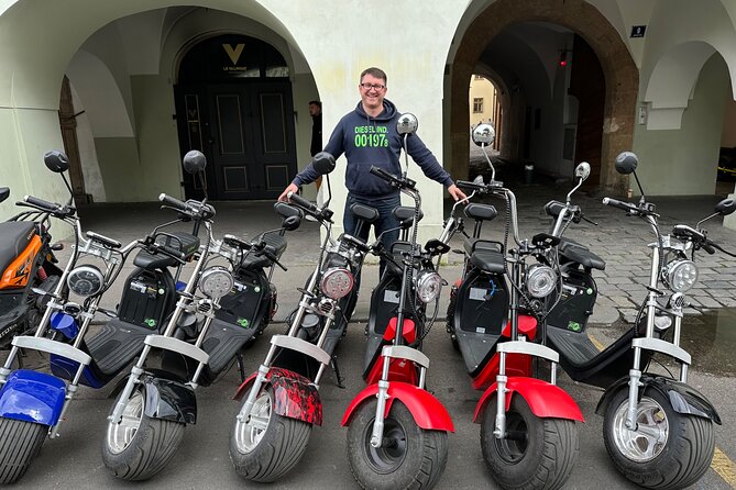 Prague E-Scooter Adventure: Fun & Easy Sightseeing 3Hours Tour - Letná delivers the first big open view