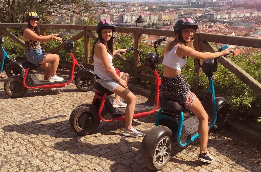 Prague Electric Scooter and eBike Grand Tour - Letná Park and the river views