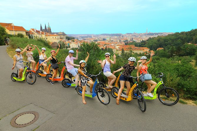 Prague: electric scooter & E-bike guided tour - Letna Park and the Prague Metronome