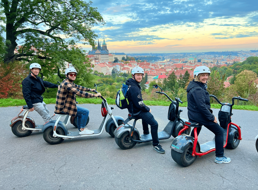 Prague: Fat Tire E-Scooter Guided Tour - Prague Castle from above the river
