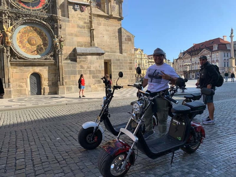 Prague: Guided Fat Tire e-Scooter Tour - Down through Petřín Park