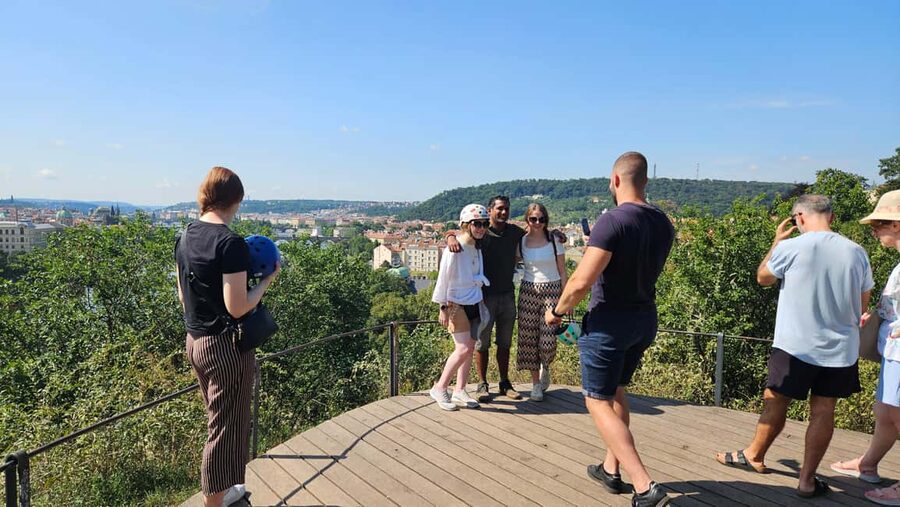 Prague: Heart of Prague Electric Tricycle Scooter Tour - Letna Park and the six-bridge view