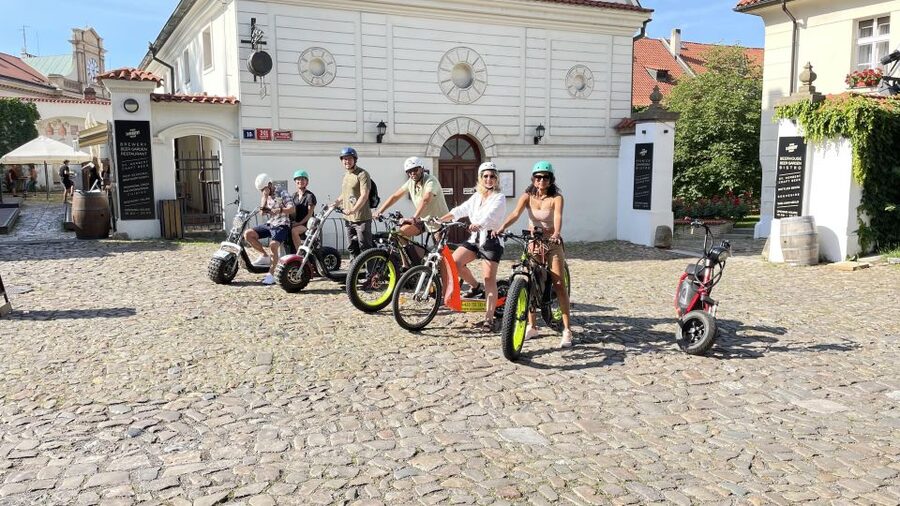 Prague: Highlights Tour on e-Scooter or eBike - Strahov Monastery, beer, and the highest viewpoint