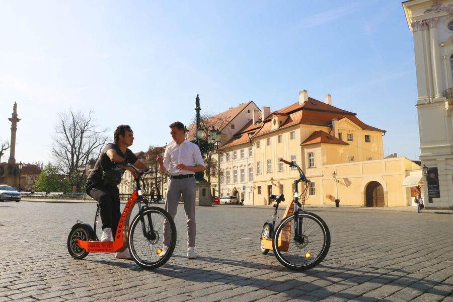 Prague: Tour by Electric Scooter or Cruiser eBike - Charles Bridge, Park Cihelna, and Prague’s narrowest alley