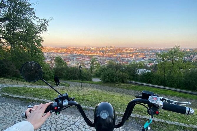 Private live-guided E-Scooter TOURS around Prague - Old Town Square begins the sightseeing sweep