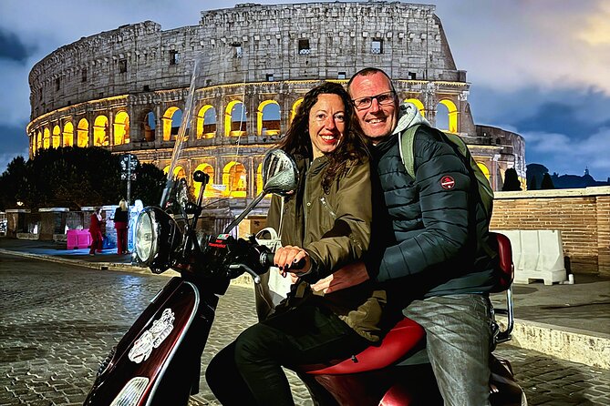 Rome by Night Vespa Ride: Icons of Rome - Rome after dark, seen from the back of a Vespa