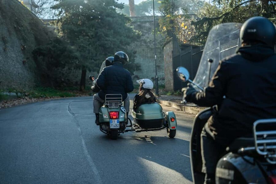Rome: Evening Vespa Sidecar City Tour - The Pyramid of Cestius and a surprising Roman landmark