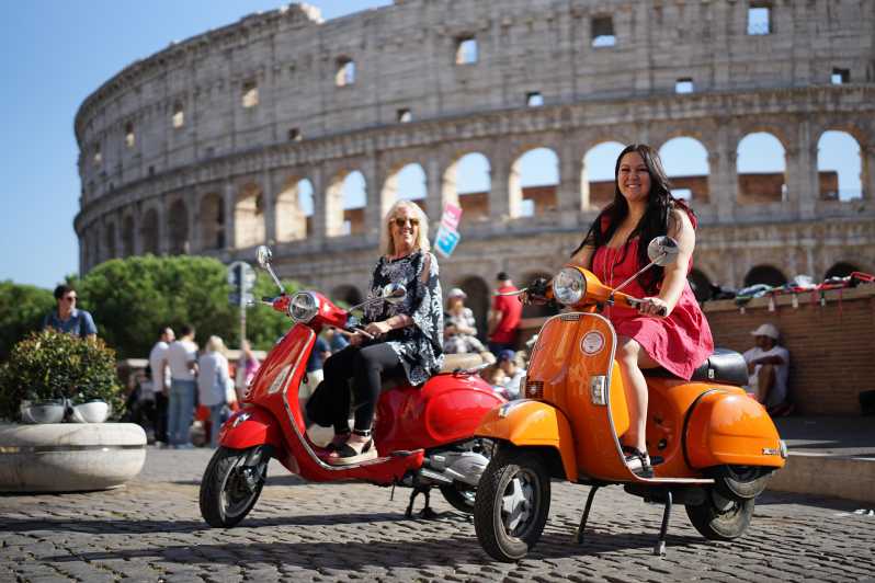 Rome: Guided Vespa Experience with Professional Photoshoot - Circling the Colosseum